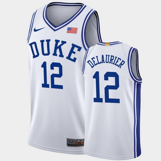 Duke Blue Devils Javin Delaurier White Authentic Men'S Jersey Duke Blue Devils Javin Delaurier White Authentic Men'S Jersey