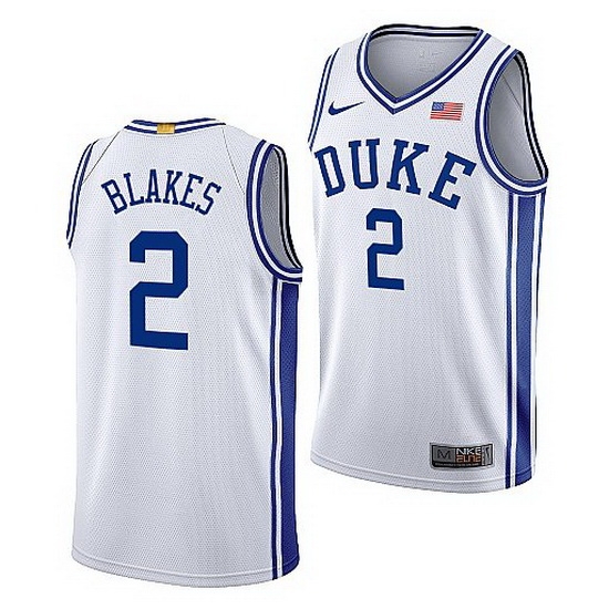 Duke Blue Devils Jaylen Blakes Home 2021 Jersey Duke Blue Devils Jaylen Blakes Home 2021 Jersey