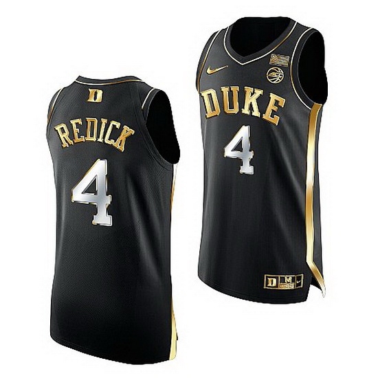 Duke Blue Devils Jj Redick Black Golden Edition Retired Numbers Jersey Duke Blue Devils Jj Redick Black Golden Edition Retired Numbers Jersey