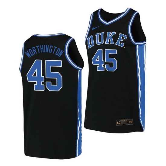 Duke Blue Devils Keenan Worthington Black Replica Men'S Jersey Duke Blue Devils Keenan Worthington Black Replica Men'S Jersey