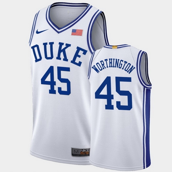 Duke Blue Devils Keenan Worthington White Authentic Men'S Jersey Duke Blue Devils Keenan Worthington White Authentic Men'S Jersey