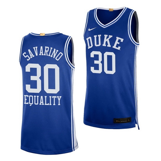 Duke Blue Devils Michael Savarino Blue Equality Social Justice Men Jersey Duke Blue Devils Michael Savarino Blue Equality Social Justice Men Jersey