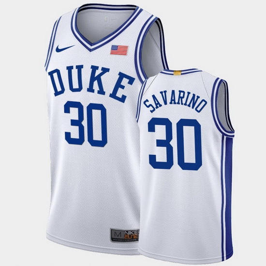 Duke Blue Devils Michael Savarino White Authentic Men'S Jersey Duke Blue Devils Michael Savarino White Authentic Men'S Jersey
