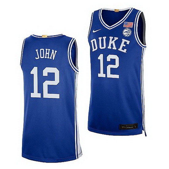 Duke Blue Devils Theo John Royal College Basketball 2021 22Authentic Jersey Duke Blue Devils Theo John Royal College Basketball 2021 22Authentic Jersey
