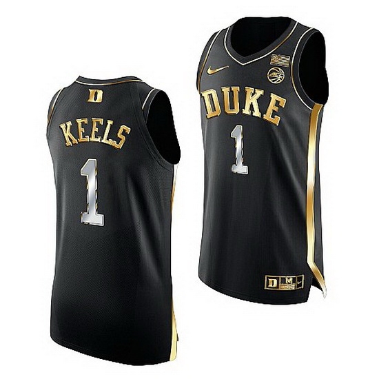 Duke Blue Devils Trevor Keels Black Golden Edition 2021 22Authentic Basketball Jersey Duke Blue Devils Trevor Keels Black Golden Edition 2021 22Authentic Basketball Jersey