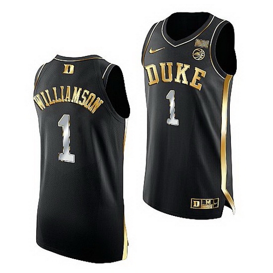 Duke Blue Devils Zion Williamson Black Golden Edition Nba Alumni Jersey Duke Blue Devils Zion Williamson Black Golden Edition Nba Alumni Jersey