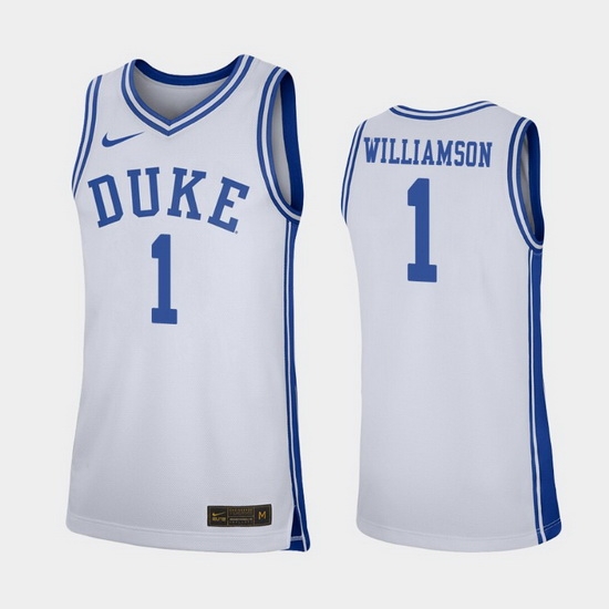 Duke Blue Devils Zion Williamson White Replica Men'S Jersey Duke Blue Devils Zion Williamson White Replica Men'S Jersey
