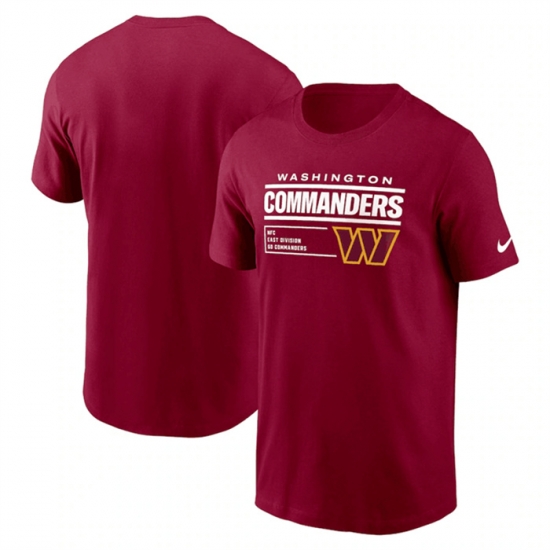 Men Washington Commanders Burgundy Division Essential T Shirt Men Washington Commanders Burgundy Division Essential T Shirt