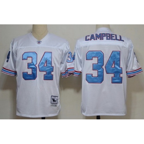 Houston oilers 34 earl campbell white throwback jerseys Houston oilers 34 earl campbell white throwback jerseys