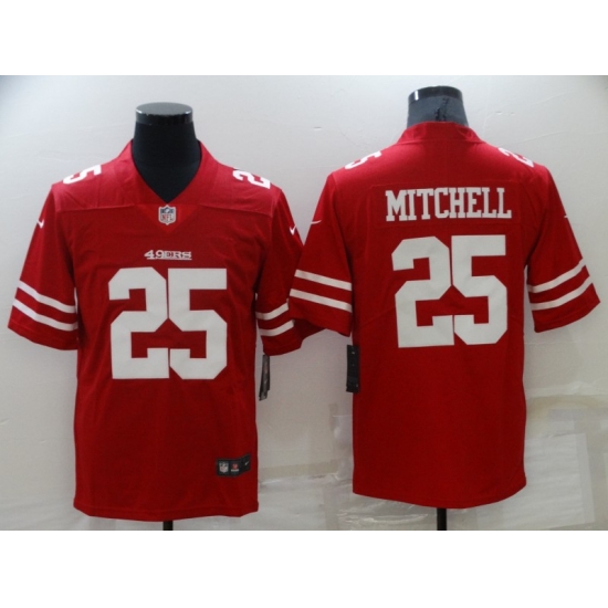 Nike 49ers 25 Elijah Mitchell Red Vapor Limited Jersey Nike 49ers 25 Elijah Mitchell Red Vapor Limited Jersey