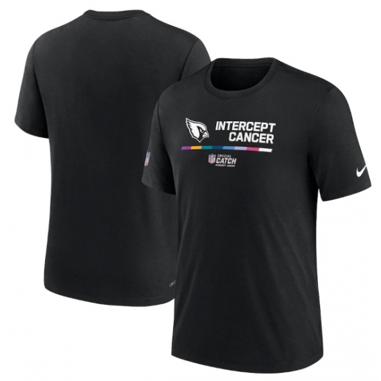 Men Arizona Cardinals 2022 Black Crucial Catch Performance T Shirt Men Arizona Cardinals 2022 Black Crucial Catch Performance T Shirt