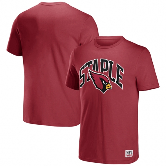 Men Arizona Cardinals X Staple Red Logo Lockup T Shirt Men Arizona Cardinals X Staple Red Logo Lockup T Shirt
