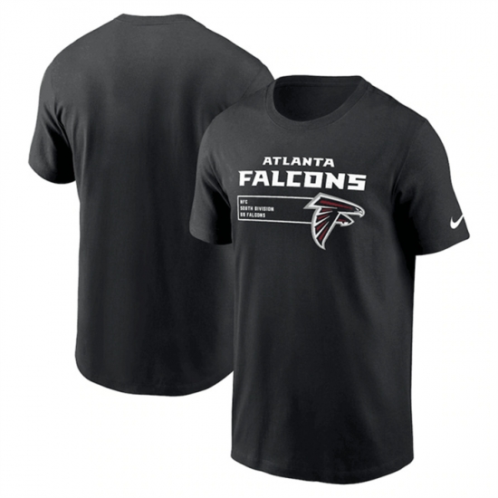 Men Atlanta Falcons Black Division Essential T Shirt Men Atlanta Falcons Black Division Essential T Shirt