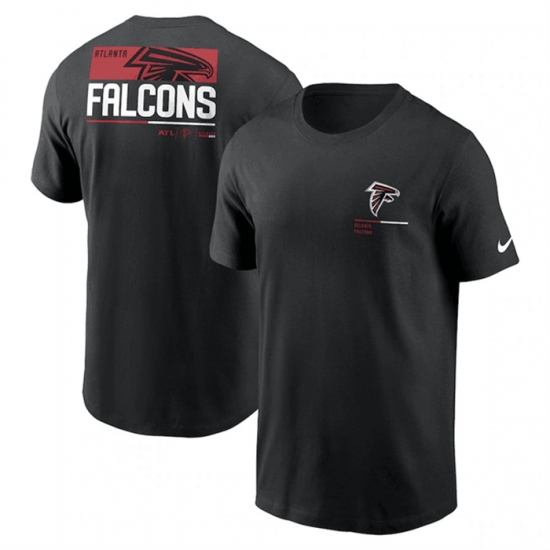 Men Atlanta Falcons Black Team Incline T Shirt Men Atlanta Falcons Black Team Incline T Shirt