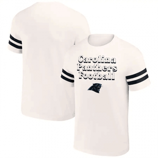 Men Carolina Panthers Cream X Darius Rucker Collection Vintage T Shirt Men Carolina Panthers Cream X Darius Rucker Collection Vintage T Shirt