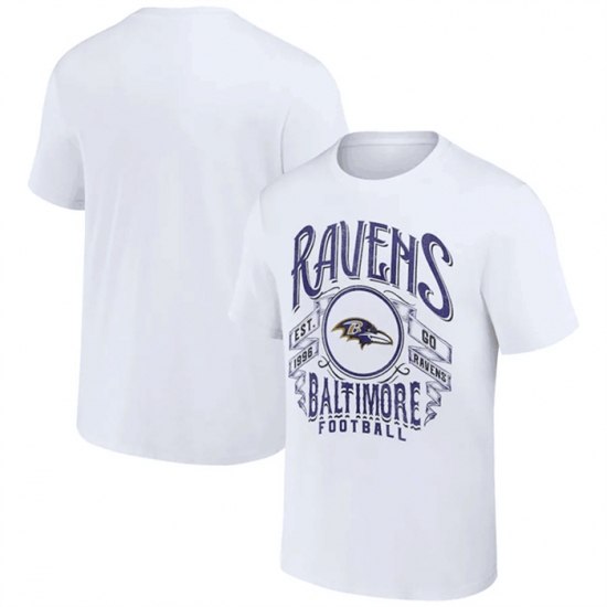 Men Baltimore Ravens White X Darius Rucker Collection Vintage Football T Shirt Men Baltimore Ravens White X Darius Rucker Collection Vintage Football T Shirt