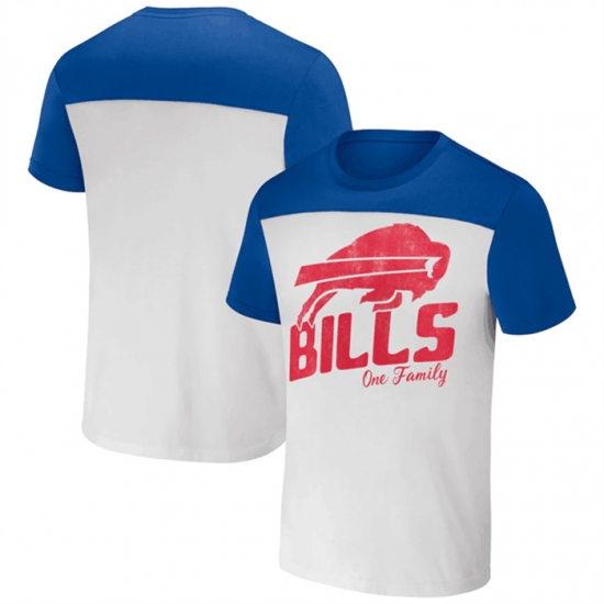 Men Buffalo Bills Cream Blue X Darius Rucker Collection Colorblocked T Shirt Men Buffalo Bills Cream Blue X Darius Rucker Collection Colorblocked T Shirt