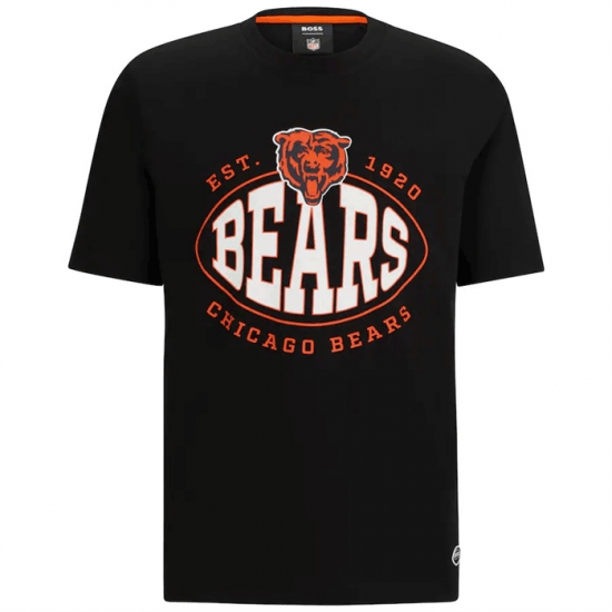 Men Chicago Bears Black BOSS X Trap T Shirt Men Chicago Bears Black BOSS X Trap T Shirt