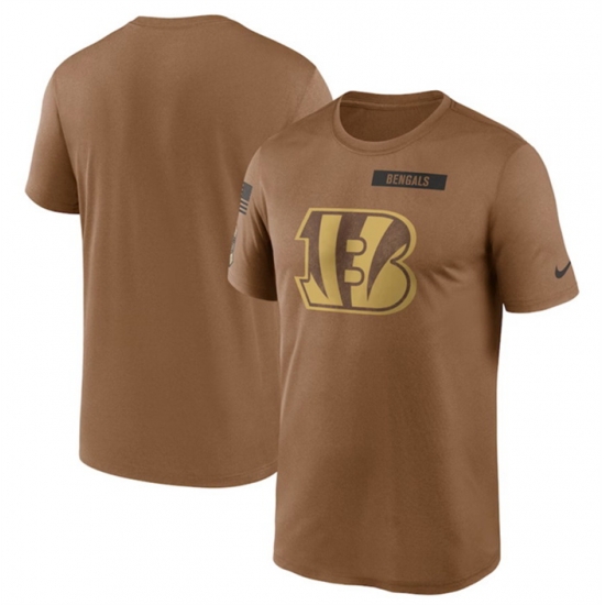 Men Cincinnati Bengals 2023 Brown Salute To Service Legend Performance T Shirt Men Cincinnati Bengals 2023 Brown Salute To Service Legend Performance T Shirt