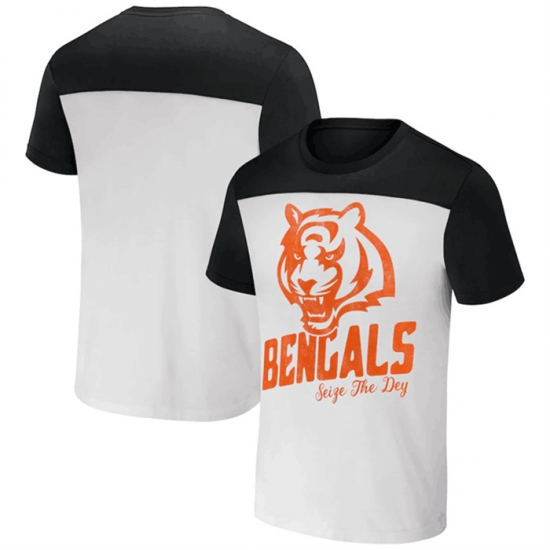Men Cincinnati Bengals Cream Black X Darius Rucker Collection Colorblocked T Shirt Men Cincinnati Bengals Cream Black X Darius Rucker Collection Colorblocked T Shirt