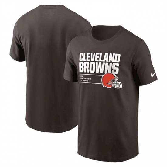 Men Cleveland Browns Brown Division Essential T Shirt Men Cleveland Browns Brown Division Essential T Shirt