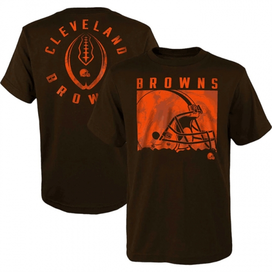 Men Cleveland Browns Brown Preschool Liquid Camo Logo T Shirt Men Cleveland Browns Brown Preschool Liquid Camo Logo T Shirt