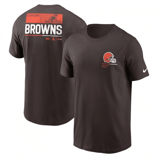 Men Cleveland Browns Brown Team Incline T Shirt Men Cleveland Browns Brown Team Incline T Shirt