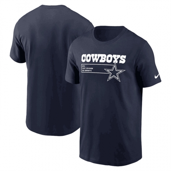 Men Dallas Cowboys Navy Division Essential T Shirt Men Dallas Cowboys Navy Division Essential T Shirt