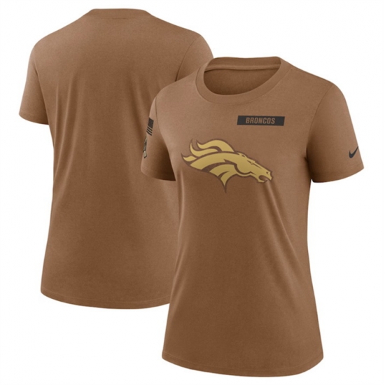 Women Denver Broncos 2023 Brown Salute To Service Legend Performance T Shirt Women Denver Broncos 2023 Brown Salute To Service Legend Performance T Shirt