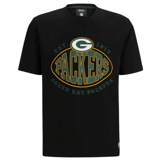 Men Green Bay Packers Black BOSS X Trap T Shirt Men Green Bay Packers Black BOSS X Trap T Shirt