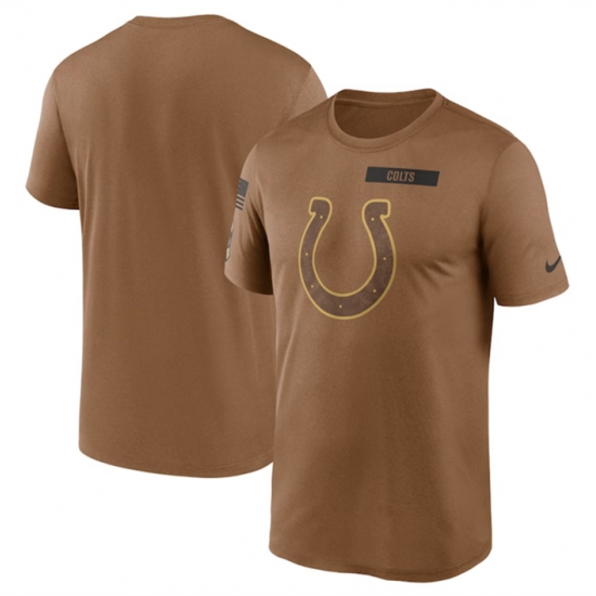 Men Indianapolis Colts 2023 Brown Salute To Service Legend Performance T Shirt Men Indianapolis Colts 2023 Brown Salute To Service Legend Performance T Shirt