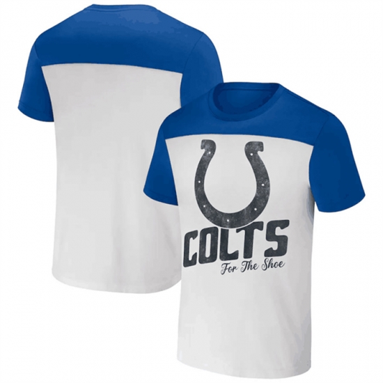 Men Indianapolis Colts Cream Blue X Darius Rucker Collection Colorblocked T Shirt Men Indianapolis Colts Cream Blue X Darius Rucker Collection Colorblocked T Shirt