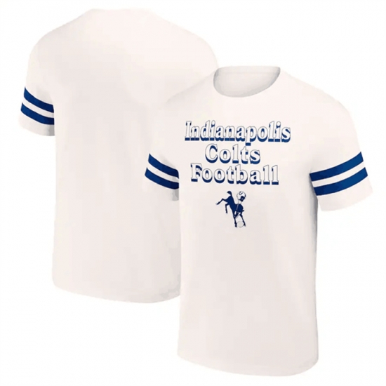 Men Indianapolis Colts Cream X Darius Rucker Collection Vintage T Shirt Men Indianapolis Colts Cream X Darius Rucker Collection Vintage T Shirt