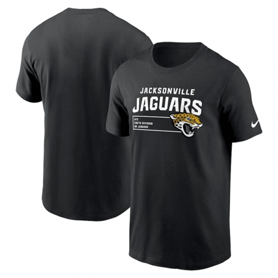 Men Jacksonville Jaguars Black Division Essential T Shirt Men Jacksonville Jaguars Black Division Essential T Shirt