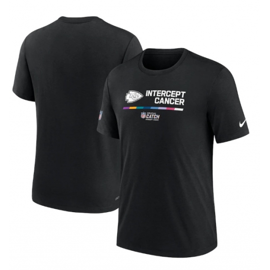 Men Kansas City Chiefs 2022 Black Crucial Catch Performance T Shirt Men Kansas City Chiefs 2022 Black Crucial Catch Performance T Shirt