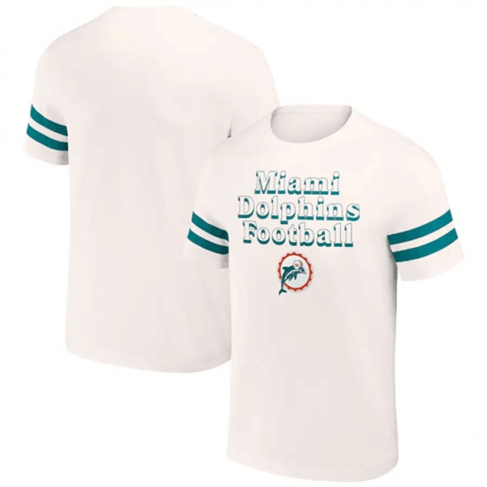 Men Miami Dolphins Cream X Darius Rucker Collection Vintage T Shirt Men Miami Dolphins Cream X Darius Rucker Collection Vintage T Shirt