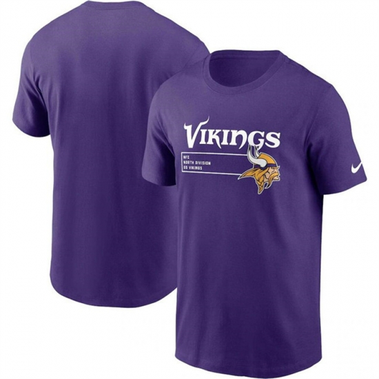 Men Minnesota Vikings Purple Division Essential T Shirt Men Minnesota Vikings Purple Division Essential T Shirt