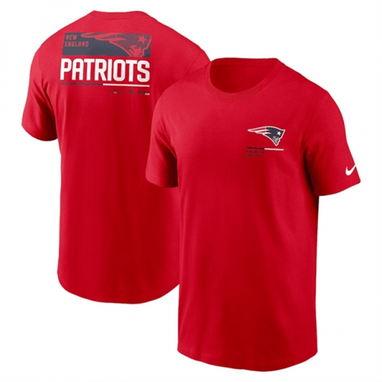 Men New England Patriots Red Team Incline T Shirt Men New England Patriots Red Team Incline T Shirt