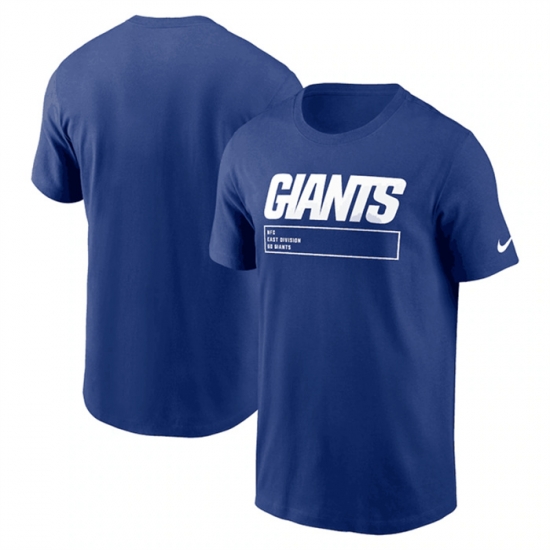 Men New York Giants Royal Division Essential T Shirt Men New York Giants Royal Division Essential T Shirt