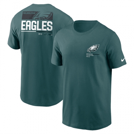 Men Philadelphia Eagles Green Team Incline T Shirt Men Philadelphia Eagles Green Team Incline T Shirt
