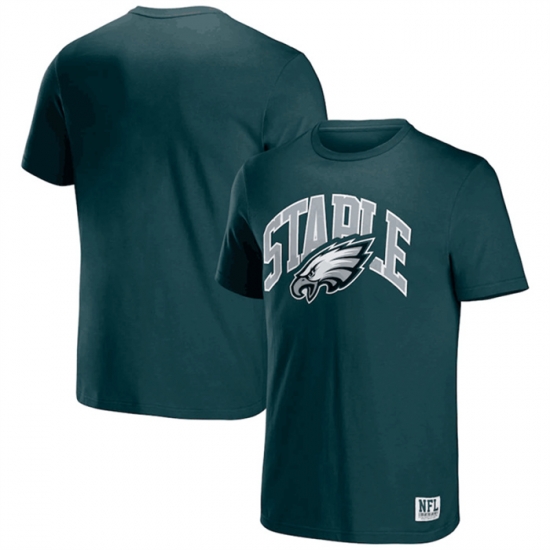 Men Philadelphia Eagles X Staple Green Logo Lockup T Shirt Men Philadelphia Eagles X Staple Green Logo Lockup T Shirt