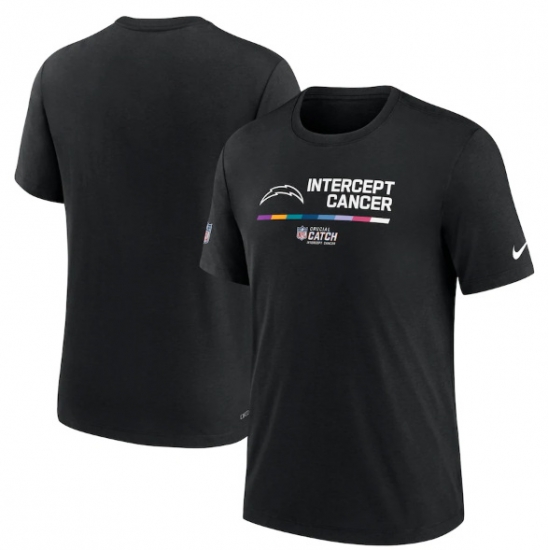 Men Los Angeles Chargers 2022 Black Crucial Catch Performance T Shirt Men Los Angeles Chargers 2022 Black Crucial Catch Performance T Shirt