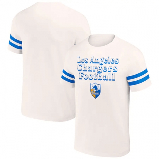 Men Los Angeles Chargers Cream X Darius Rucker Collection Vintage T Shirt Men Los Angeles Chargers Cream X Darius Rucker Collection Vintage T Shirt