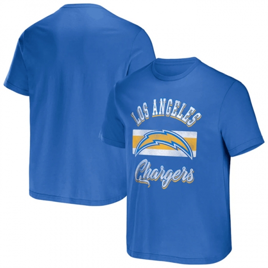 Men Los Angeles Chargers Light Blue X Darius Rucker Collection Stripe T Shirt Men Los Angeles Chargers Light Blue X Darius Rucker Collection Stripe T Shirt