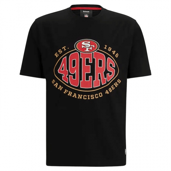 Men San Francisco 49ers Black BOSS X Trap T Shirt Men San Francisco 49ers Black BOSS X Trap T Shirt