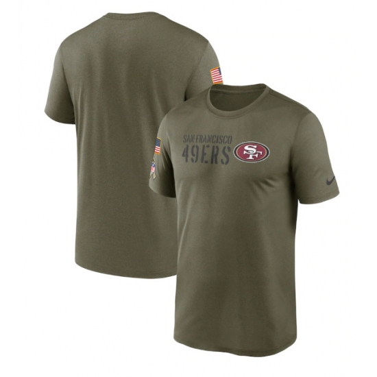 Men San Francisco 49ers Olive 2022 Salute To Service Legend Team T Shirt Men San Francisco 49ers Olive 2022 Salute To Service Legend Team T Shirt