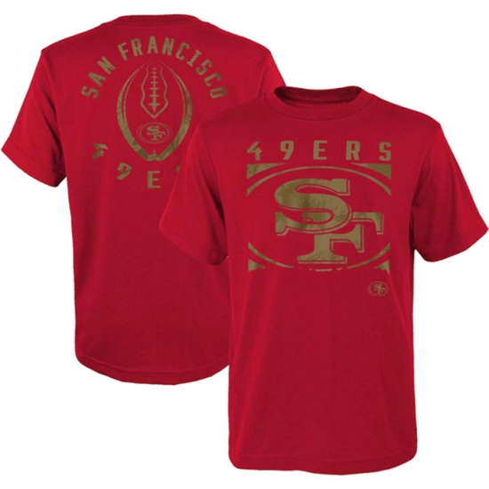 Men San Francisco 49ers Scarlet Preschool Liquid Camo Logo T Shirt Men San Francisco 49ers Scarlet Preschool Liquid Camo Logo T Shirt
