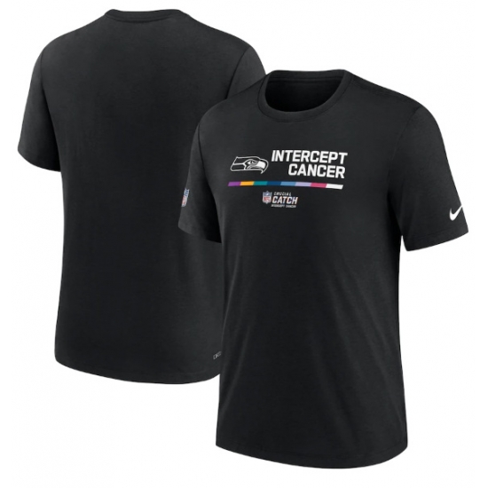 Men Seattle Seahawks 2022 Black Crucial Catch Performance T Shirt Men Seattle Seahawks 2022 Black Crucial Catch Performance T Shirt
