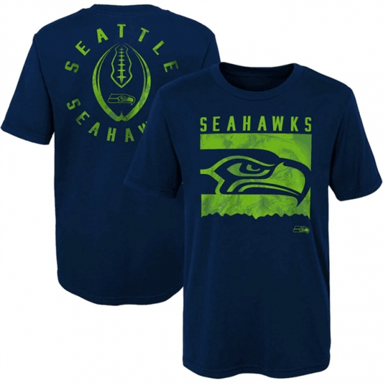 Men Seattle Seahawks Navy Preschool Liquid Camo Logo T Shirt Men Seattle Seahawks Navy Preschool Liquid Camo Logo T Shirt