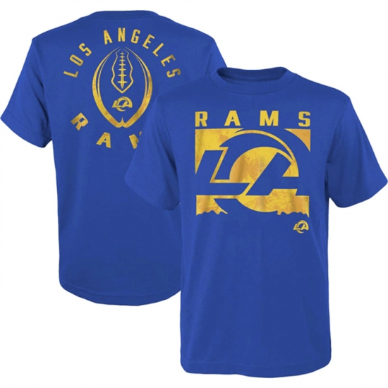 Men Los Angeles Rams Blue Preschool Liquid Camo Logo T Shirt Men Los Angeles Rams Blue Preschool Liquid Camo Logo T Shirt